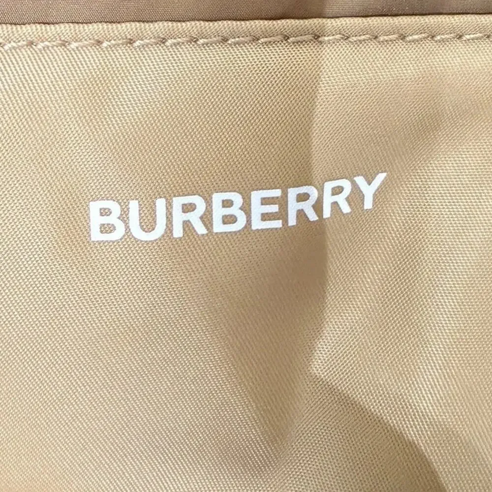 sale ends 6/28Burberry Unisex large nylon Waterproof logo Tan Backpack NEW Small
